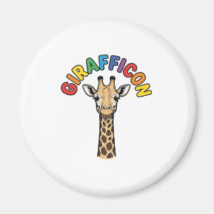 Vintage-Giraffen-Symbol Süßes Tier-Shirt-Design_1 Magnet
