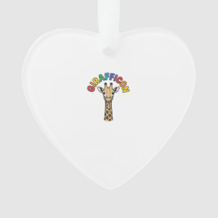 Vintage-Giraffen-Symbol Süßes Tier-Shirt-Design_1 Ornament