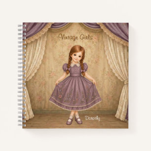 Vintage-Girls-Notizbuch mit Dorothy Notizbuch