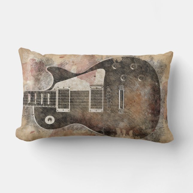 Vintage Gitarre Lendenkissen (Vorderseite)