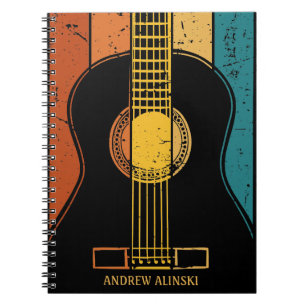 Vintage Gitarre personalisiert Notizblock