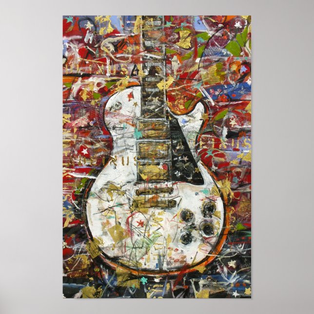 Vintage Gitarre - Poster (Vorne)