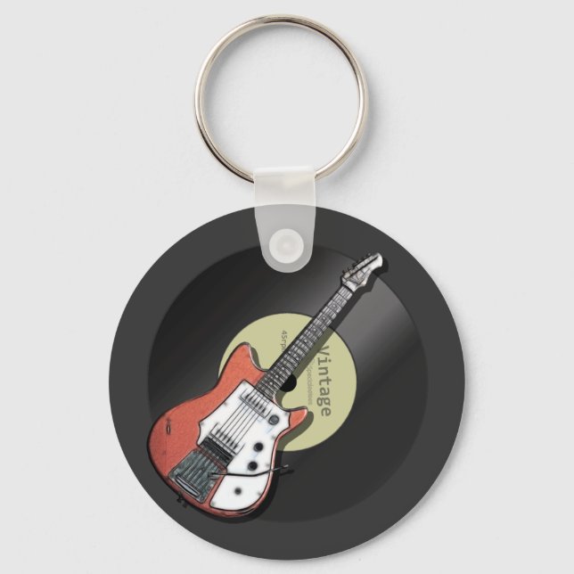 Vintage Gitarre Schlüsselanhänger (Vorderseite)