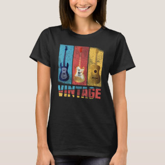 Vintage Gitarren für Musiker und Gitarristen T-Shirt