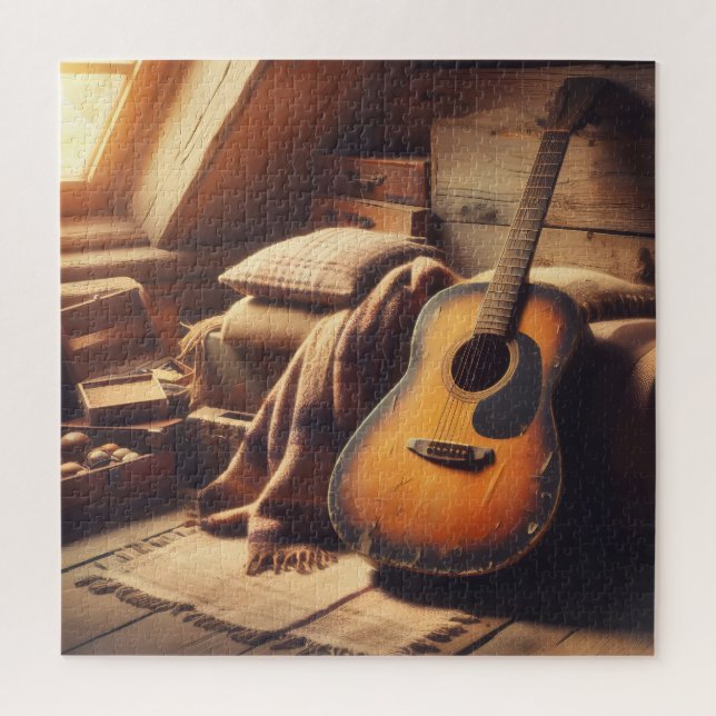 Vintage Gitarrenfreundlichkeit: Ein rustikales Mus (Vertikal)