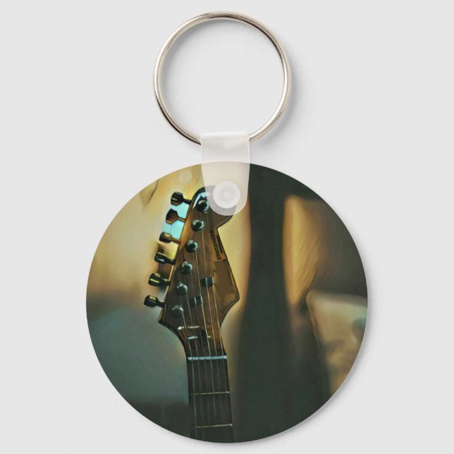 Vintage Gitarrengeschenke Schlüsselanhänger (Vorderseite)