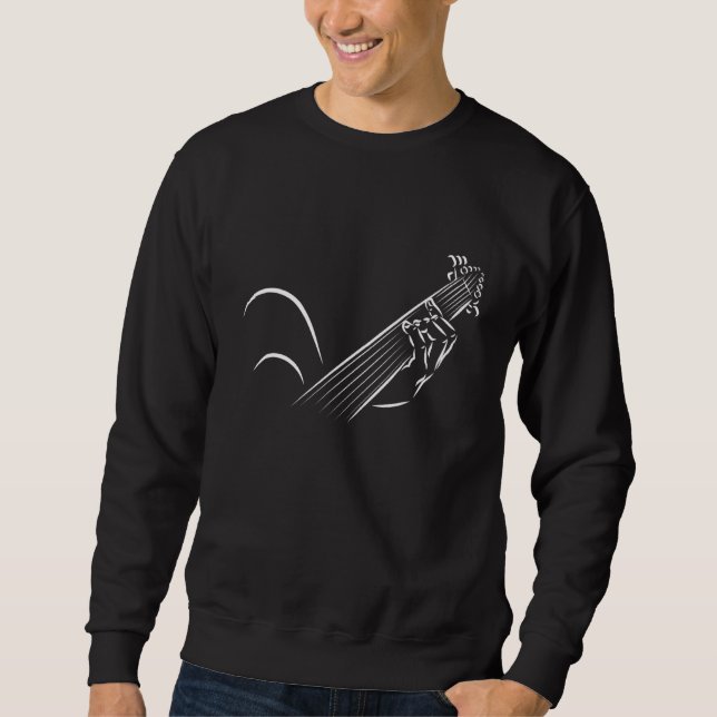 Vintage Gitarrenspieler-Gitarrenmusik Sweatshirt (Vorderseite)