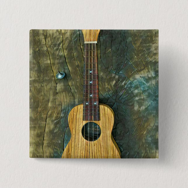 Vintage Gitarrist Button (Vorderseite)