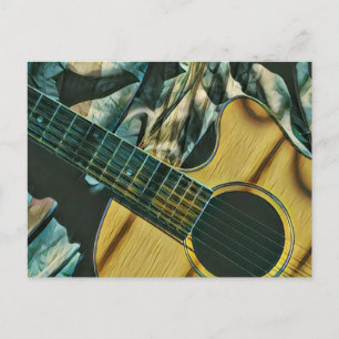 Vintage-Gitarrist Geburtstagsgeschenk Postkarte