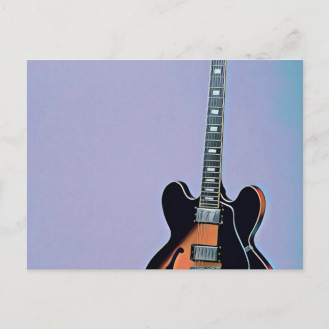 Vintage Gitarrist Postkarte (Vorderseite)
