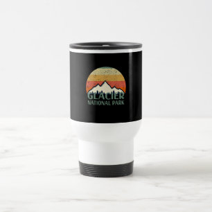 Vintage Glacier-Nationalpark Reisebecher