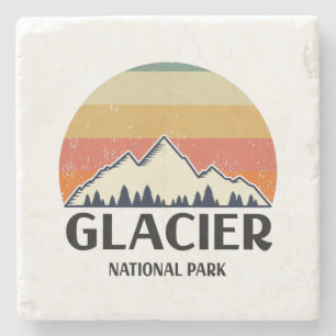 Vintage Glacier-Nationalpark Steinuntersetzer