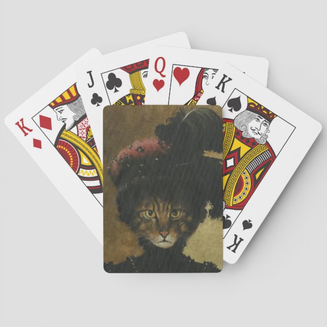 Vintage Glamour Cat Playing Cards Spielkarten (Rückseite)