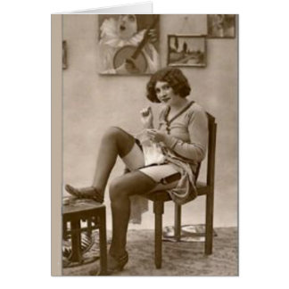 Vintage Glamour Girl Karte