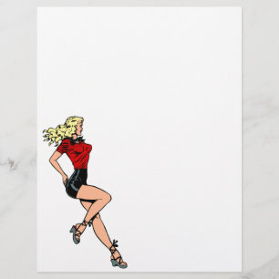 Vintage-Glamour-Girl von nebenan, blonde Bombe Flyer