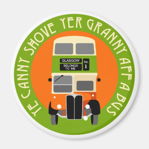 Vintage Glasgow Bus à deux étages Magnet