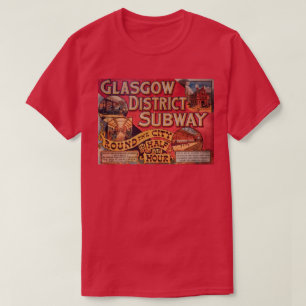 Vintage Glasgow-Stadt-Untergrundbahn T-Shirt