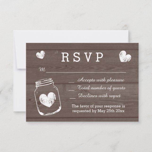 Vintage Glaskeramikklee UAWG Hochzeitskarten RSVP Karte (Vorderseite)