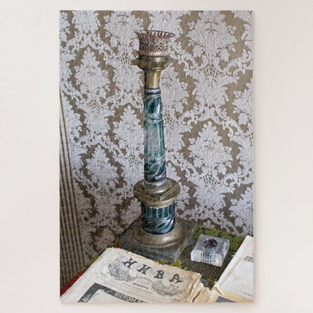 Vintage Glaskerzenhalterung (Vertikal)