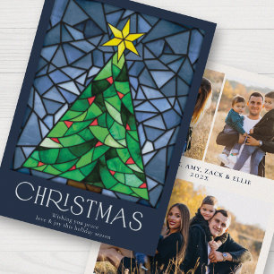 Vintage Glass Happy Holidays Feiertagskarte