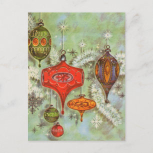 Vintage Glasschmuck Postkarte