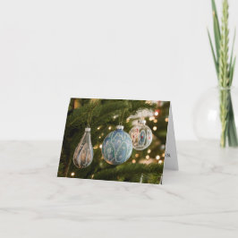 Vintage Glasschmuck Weihnachtskarte Feiertagskarte