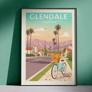 Vintage Glendale Kalifornien Poster