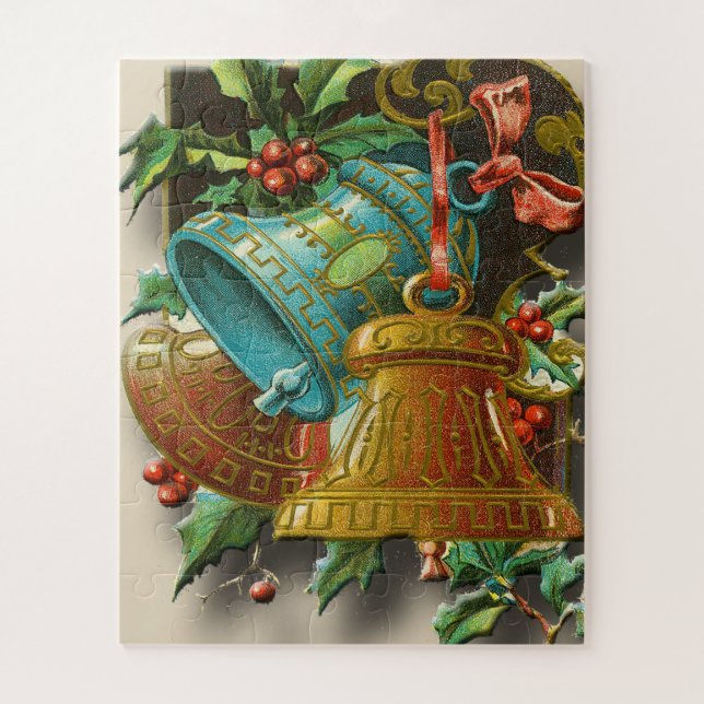 Vintage Glocken des Weihnachtspuzzlespiels (Vertikal)