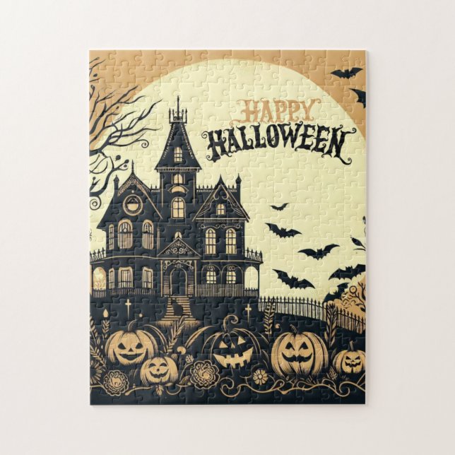 Vintage glückliche Halloween-Kunst (Vertikal)