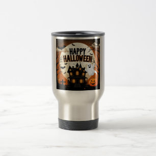 Vintage glückliche Halloween-Kunst Reisebecher