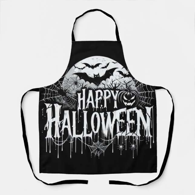 Vintage glückliche Halloween-Kunst Schürze (Vorderseite)