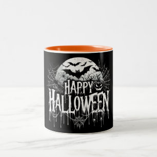 Vintage glückliche Halloween-Kunst Zweifarbige Tasse