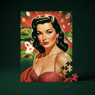 Vintage Glücksspiel Pin-up