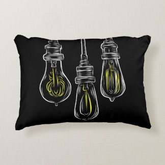 Vintage Glühlampen Zierkissen