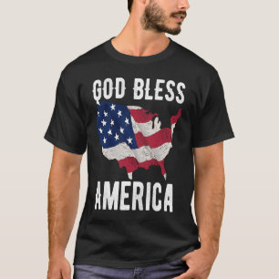 Vintage "God Bless America Patriotic USA Flag T-Shirt