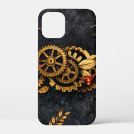 Vintage Gold Gears & Red Neon Mythic Cyberpunk Case-Mate iPhone Hülle