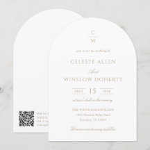 Vintage-Gold-Monogramm-Klassische-QR-Code-Hochzeit