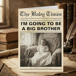 vintage gold Newspaper Pregnancy Announcement Ankündigung