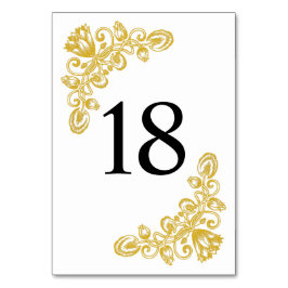Vintage Gold-Tabelle 18 Tischnummer