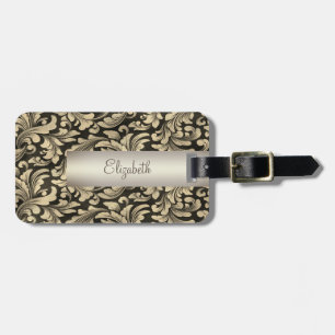 Vintage Gold-Wirbel Gepäckanhänger