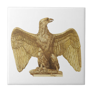 Vintage Golden American Eagle Patriotische Kunst Fliese