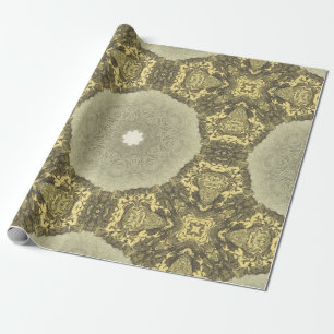 Vintage Golden Art Deco abstraktes Muster Nr. 1 Geschenkpapier