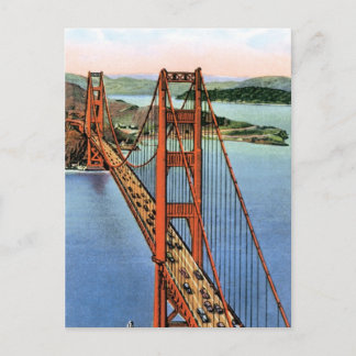 Vintage Golden Gate Brücke Postkarte