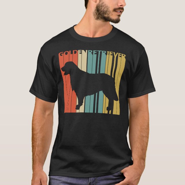 Vintage Golden Retriever Dog T-Shirt (Vorderseite)