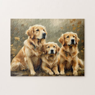 Vintage Golden Retriever Hunde Druck