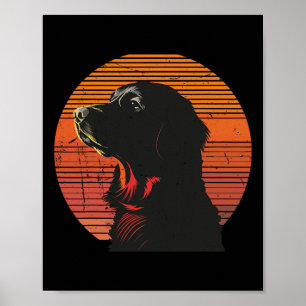 Vintage Golden Retriever Hunde Liebhaber Weihnacht Poster