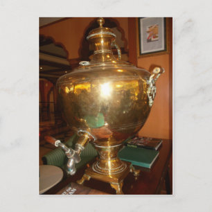 Vintage Golden Teekannen-Wandkunst & Druck Postkarte