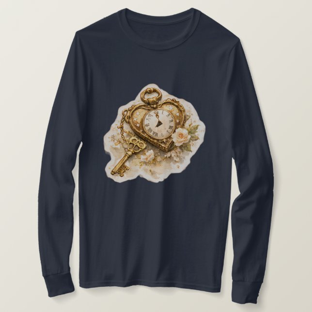 Vintage Golden Time Long Sleeve T-Shirt (Design vorne)
