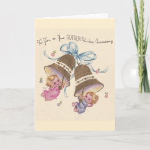 Vintage Goldene Hochzeitskarte Karte