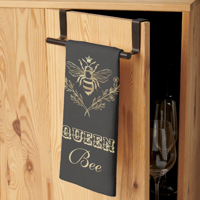 Vintage Goldkönigin Geschirrtuch (Drittel gefaltet)